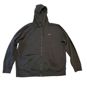 STIHL Hoodie Mens 3XL Dark Gray Full Zip Hooded Sweatshirt Embroidered Logo